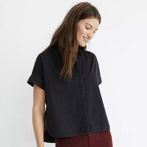 Women's Black Short Sleeve Top